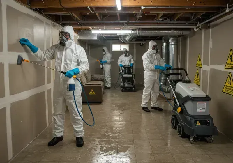 Basement Moisture Removal and Structural Drying process in Bloomingdale, NJ